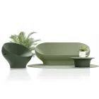 Polyethylene Outdoor Sofa Available in Various Colors - Towel Viadurini