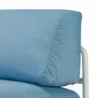 Modular Corner Sofa in Metal and Fabric Made in Italy - Cola Viadurini