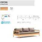 Modern Varaschin Bali outdoor sofa with padded cushions Viadurini