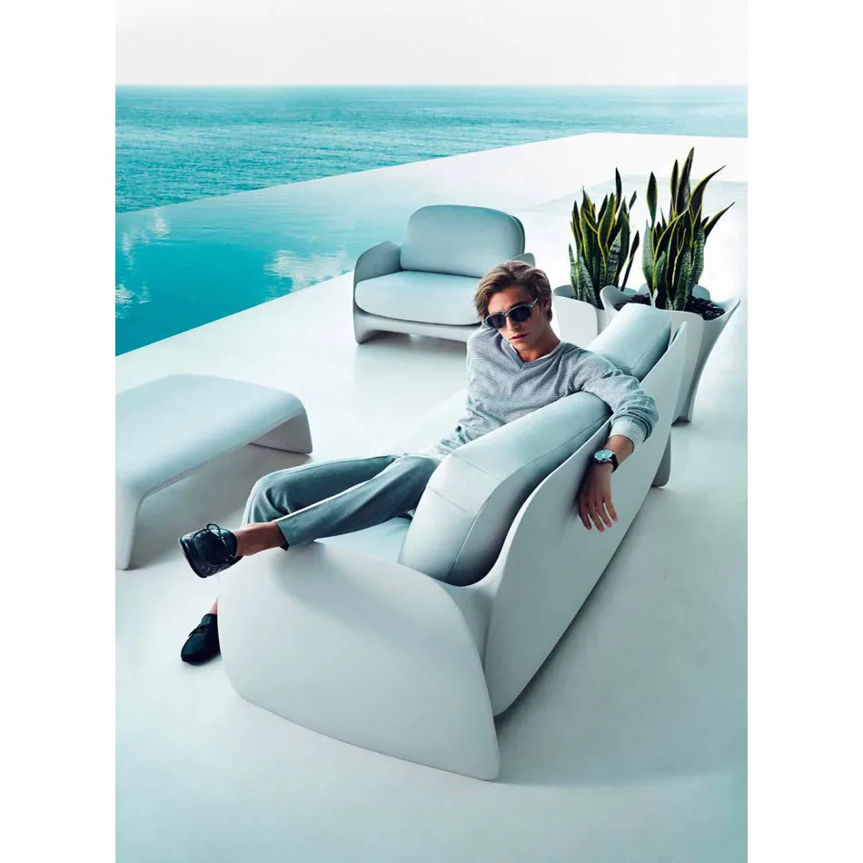 Modern design polyethylene garden sofa Pezzettina by Vondom Viadurini