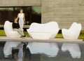 Modern outdoor sofa Sabinas by Vondom, made with polyethylene