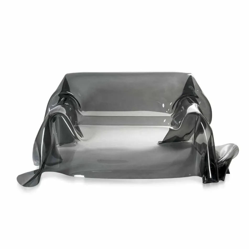 Modern design sofa in Jolly smoked plexiglass, made in Italy Viadurini