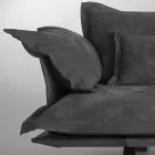 Contemporary leather design sofa Shita, 170, 220 or 250 cm Viadurini