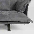 Contemporary leather design sofa Shita, 170, 220 or 250 cm Viadurini