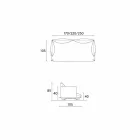 Contemporary leather design sofa Shita, 170, 220 or 250 cm Viadurini