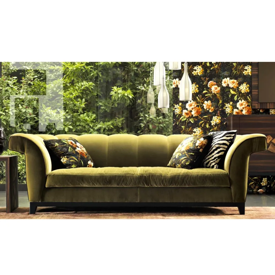Design 3 seater upholstered sofa Grilli Shell handmade in Italy Viadurini