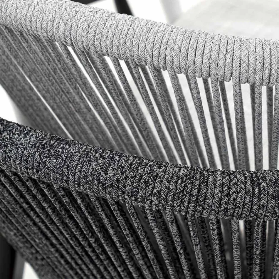 Two Seater Garden Stacking Sofa Aluminum and Fabric - Smart By Varaschin Viadurini