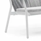 Two Seater Garden Stacking Sofa Aluminum and Fabric - Smart By Varaschin Viadurini