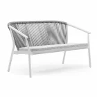 Two Seater Garden Stacking Sofa Aluminum and Fabric - Smart By Varaschin Viadurini