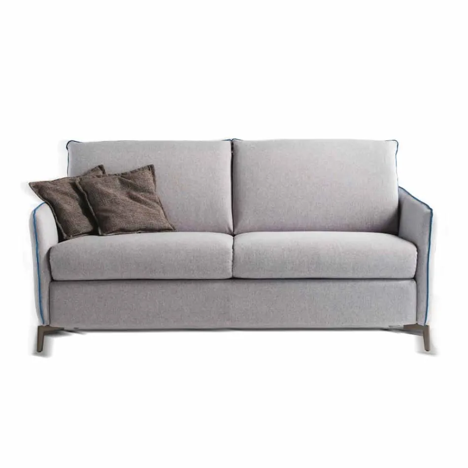 Modern design two-seater sofa L.145 cm eco-leather / Erica fabric Viadurini