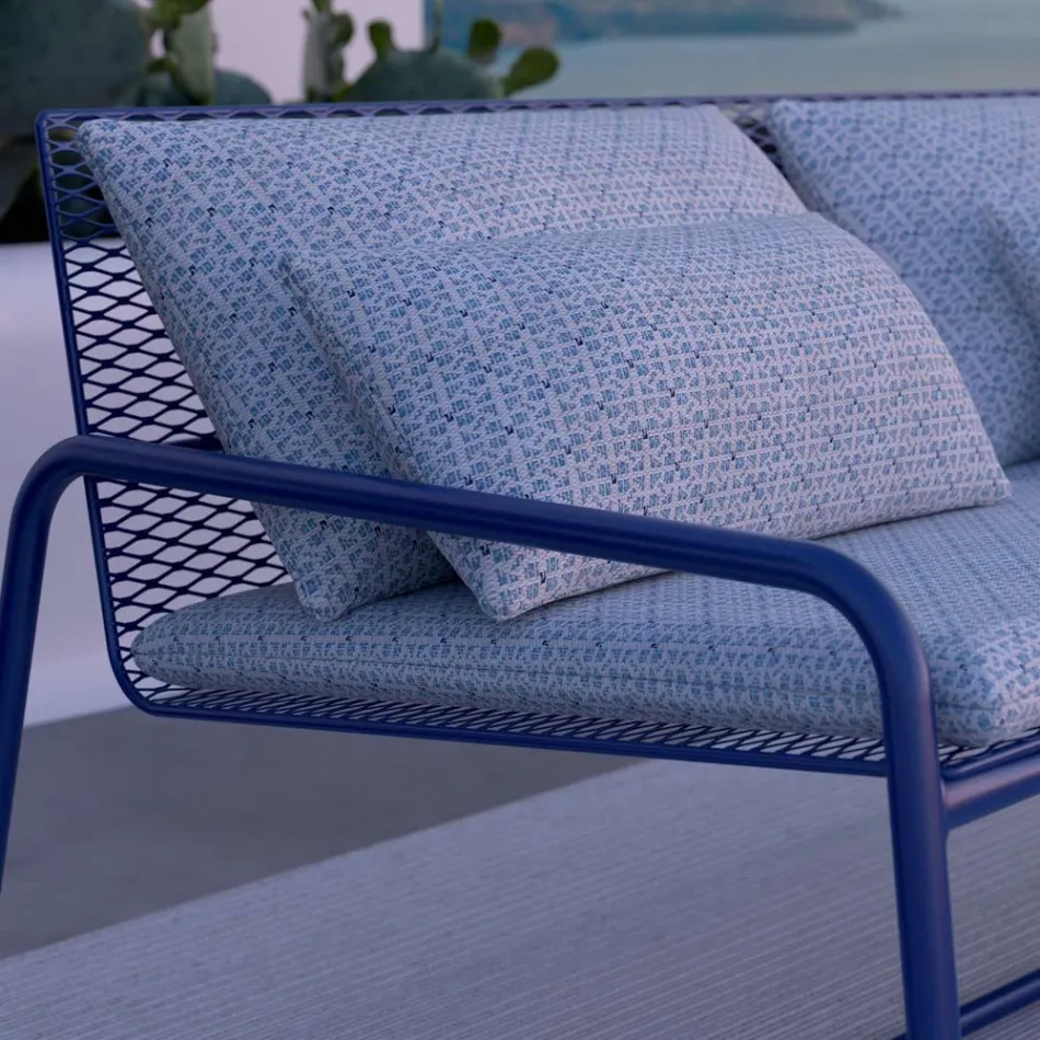 Metal Sofa for the Modern Garden High Quality Made in Italy - Karol Viadurini