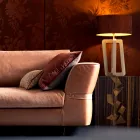 3 seater upholstered fabric sofa Grilli Joe 100 % made in Italy Viadurini