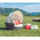 Sofa island relaxing garden with Hector made weaving by hand, modern design Viadurini