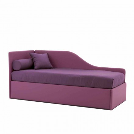 Design Sofa Bed in Removable Leatherette Made in Italy - Rallo Viadurini