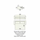 Double Sofa Bed in Design Fabric Made in Italy - Anemone Viadurini