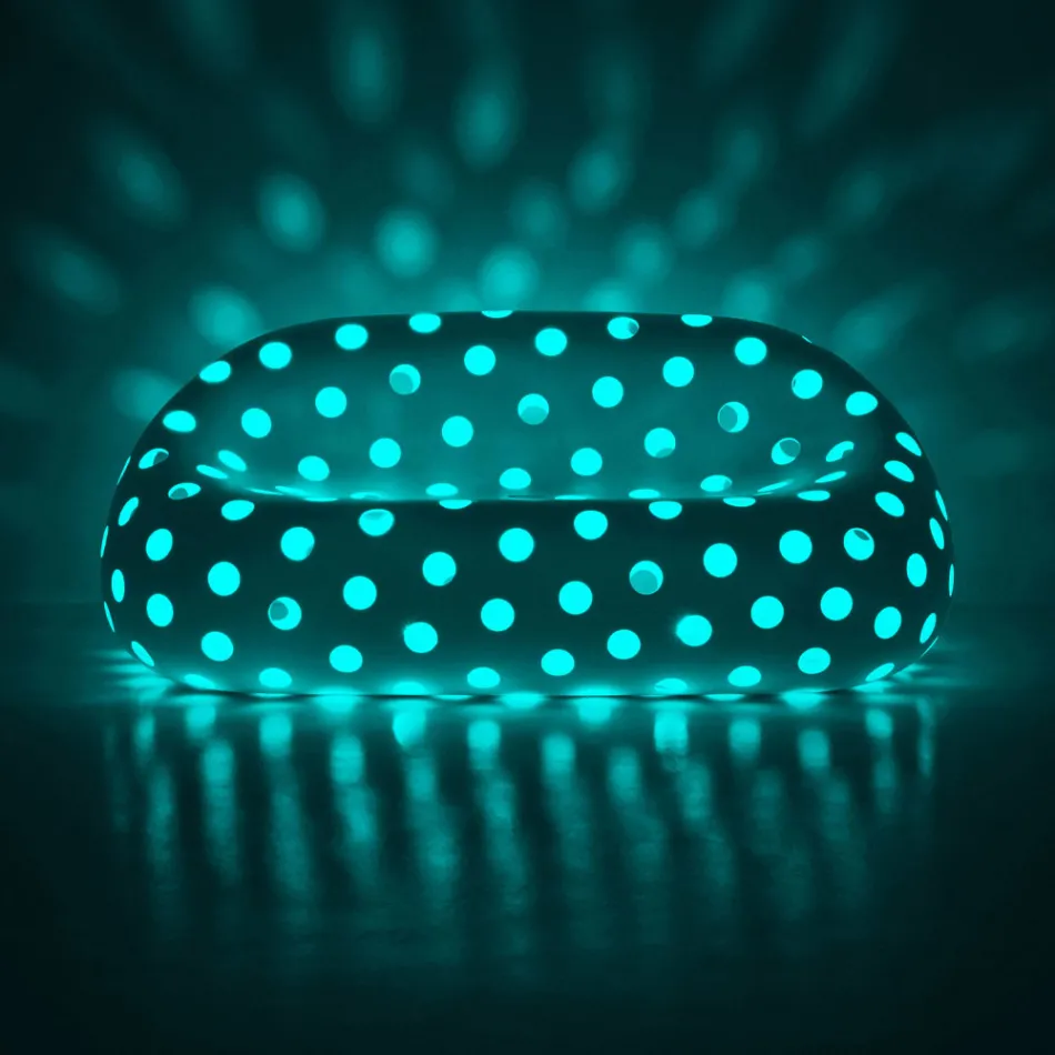Luminous Outdoor Sofa in Polyethylene with LED Made in Italy - Asso Viadurini