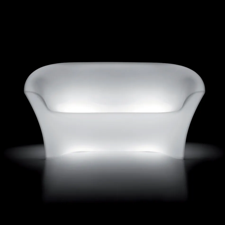 Outdoor Bright Sofa in Polyethylene with LED Light Made in Italy - Conda Viadurini