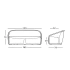 Bright Garden Sofa in Polyethylene with LED Made in Italy - July Viadurini