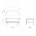 Modern Sofa for Outdoor or Indoor Removable Design Made in Italy - Carmine Viadurini