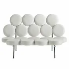 Modern Leather Sofa with Luxury Made in Italy Steel Structure - Arthur Viadurini