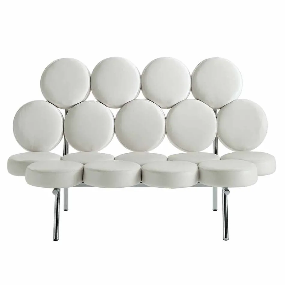 Modern Leather Sofa with Luxury Made in Italy Steel Structure - Arthur Viadurini