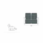 Electric relax sofa 2posts, 2 electric chairs Gelso, modern design Viadurini