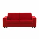 Modern design three-seater sofa in eco-leather / fabric made in Italy Mora Viadurini