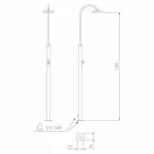 Stainless Steel Garden Shower with Round Shower Head Made in Italy - Norton Viadurini