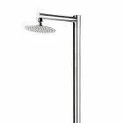 Garden shower in chromed stainless steel with foot washer Made in Italy - Modeo Viadurini