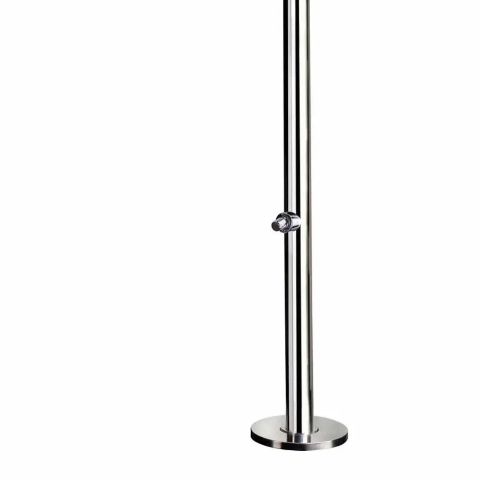 Outdoor Steel Shower with Foot Wash and Timer Made in Italy - Modeo Viadurini