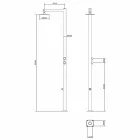 Outdoor Steel Shower with Foot Wash and Timer Made in Italy - Modeo Viadurini