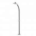 Outdoor Shower in Steel with Mixer and Round Showerhead Made in Itay - Yuki