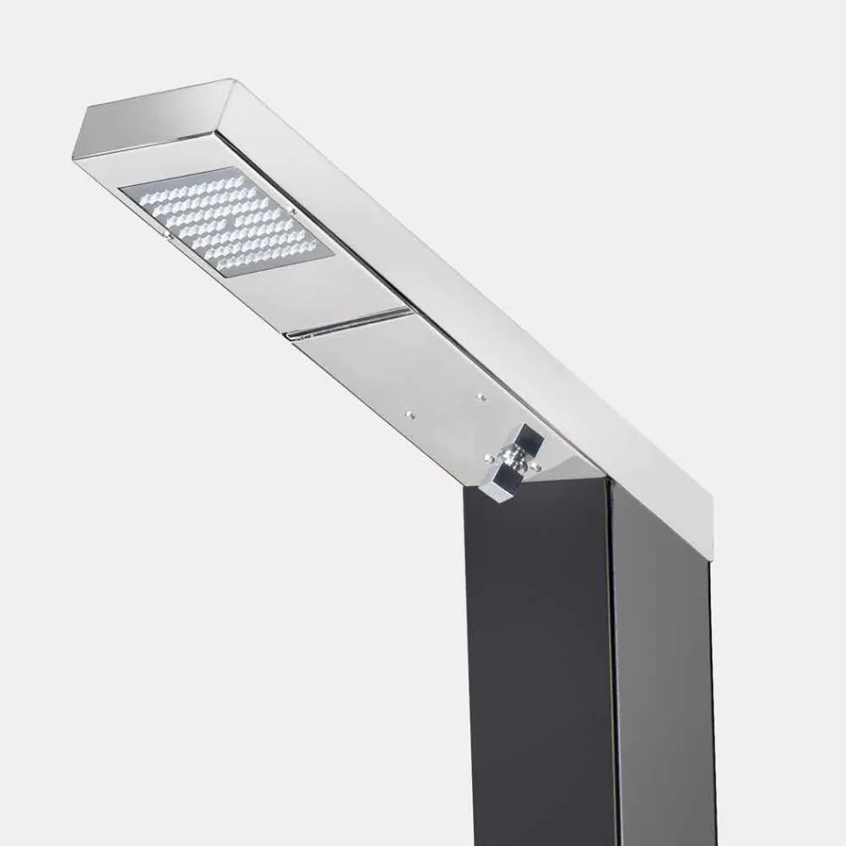 Solar Garden Shower in Steel with Waterfall Jet Made in Italy - Werner Viadurini