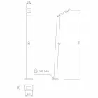 Solar Garden Shower in Steel with Waterfall Jet Made in Italy - Werner Viadurini