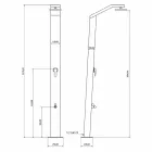 Solar Garden Shower in Black Painted Stainless Steel Made in Italy - Werner Viadurini