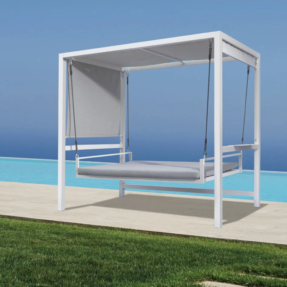 Hanging Garden Swing Made of Painted Aluminum - Broccard Viadurini