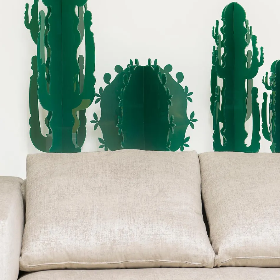 Decorative Element in Plexiglass in the Shape of a Cactus Made in Italy - Woody Viadurini