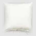 Chalk or Retro Light Linen Pillowcase with Square Design Ties - Prisco Viadurini