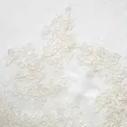 Square Pillowcase in White Linen with Decorative Lace on the Edges and Ruffles - Priscilla Viadurini