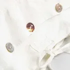 Rectangular Bed Pillowcase in White or Black Linen with Buttons and Laces - Agora Viadurini