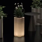 Two-Color Illuminated Polyethylene Column Planter Made in Italy - Barbia Viadurini