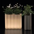 Two-Powered and Colored Polyethylene Light Planter Made in Italy - Barbia