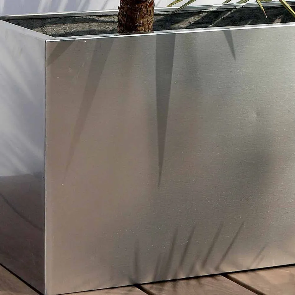 Round / Rectangular Design Garden Planter in Steel Made in Italy - Philly Viadurini