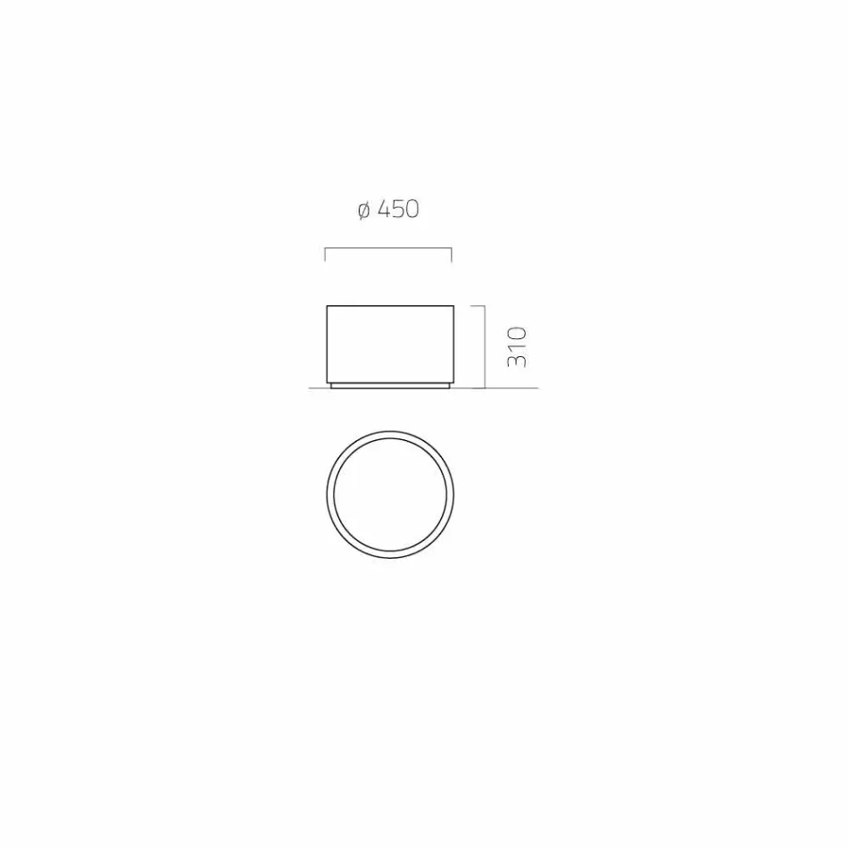 Round / Rectangular Design Garden Planter in Steel Made in Italy - Philly Viadurini