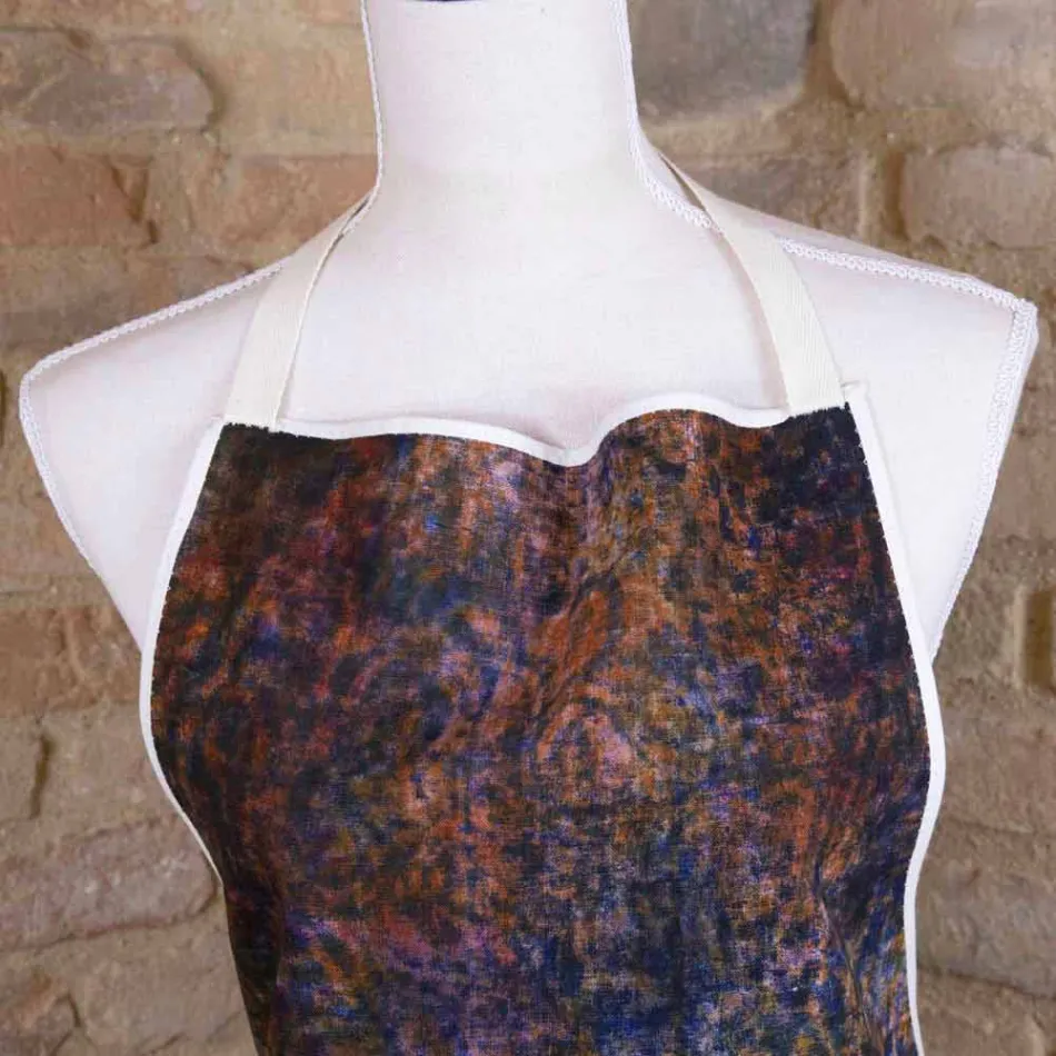 Handmade Apron Handmade Print Single Piece in Cotton - Brands Viadurini