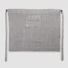 Anthracite Gray Linen Kitchen Apron Low Model with Pocket - Flick Viadurini