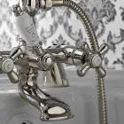 Classic Bathtub Edge Group with Brass Hand Shower Made in Italy - Ercolina Viadurini