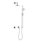 2-Way Shower Group with sliding rail, Round or Square Rosette - Kristio Viadurini
