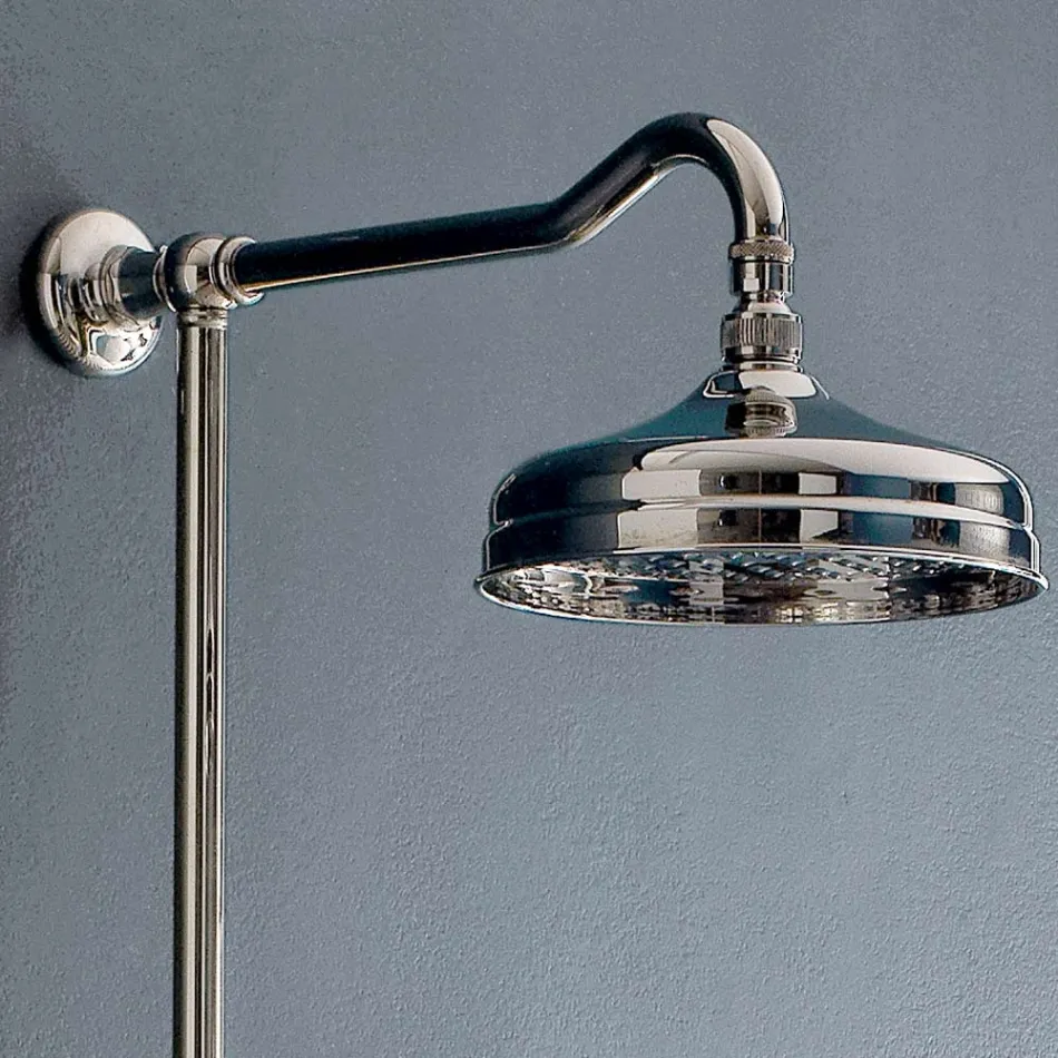 Classic Duplex Shower Group in Brass with 3 Sizes Shower Head - Ercolina Viadurini
