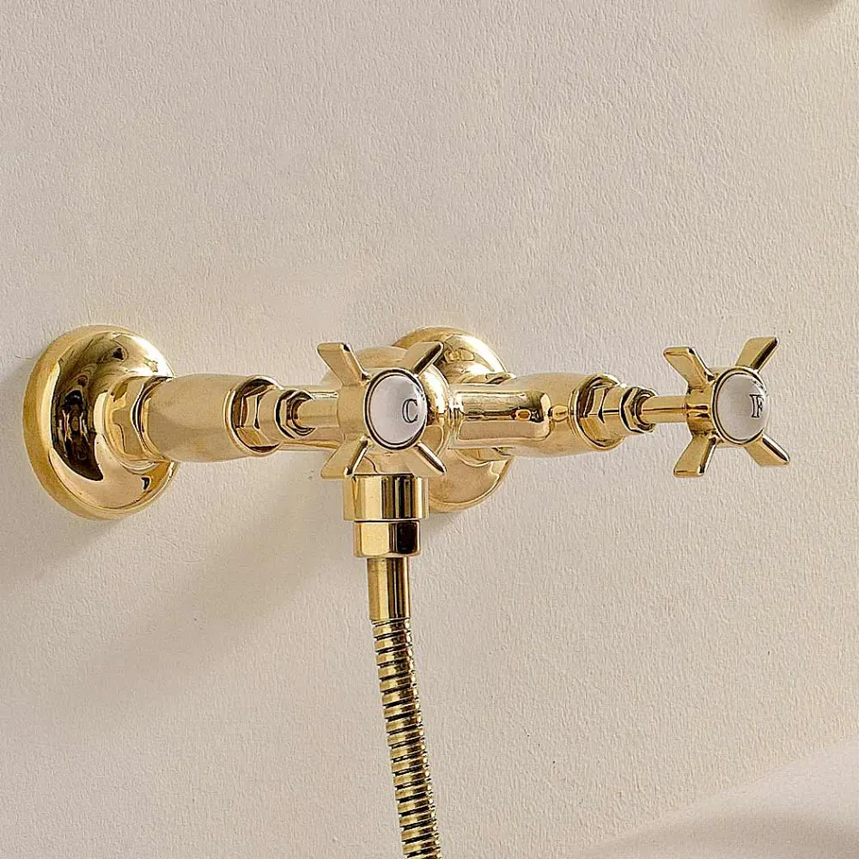 Vintage Design Shower Group in Brass Made in Italy – Katerina Viadurini